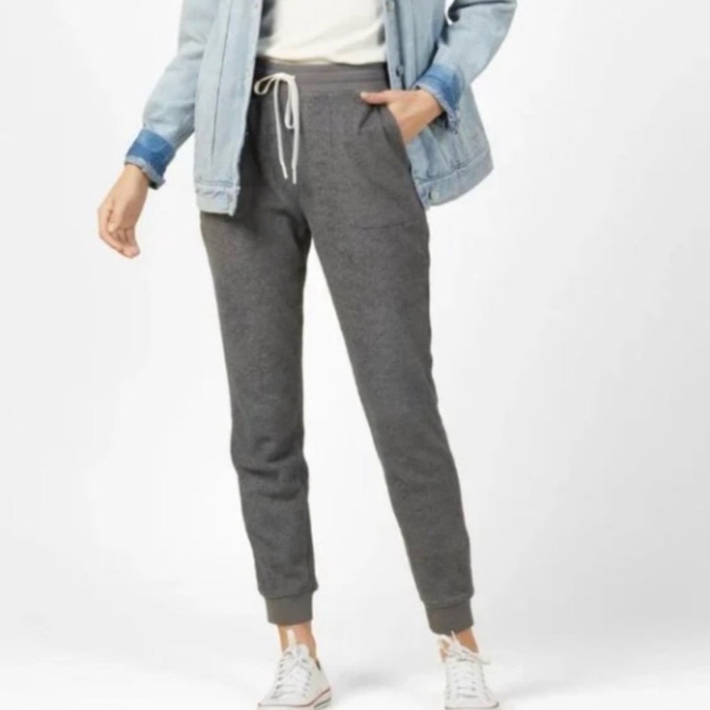 Outerknown Hightide Terry Cloth Joggers Grey Organic Cotton Women’s size Large